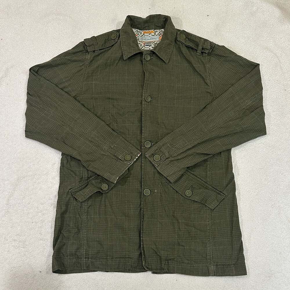 Quiksilver Edition Custom Fit Plaid Button-Up Cotton Blend Field Jacket